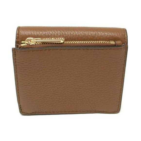 Michael Kors Pebbled Leather Wallet Luggage Gold - Picture 2 of 7